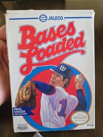 Jaleco Bases Loaded 1988 Nes Game With Manual And Nintendo Black Dust Sleeve