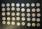 Washington Quarters 90% Silver Coins Roll $10 Face Value Mixed Dates