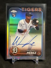 2024 Topps Chrome Update Wenceel Perez Rookie RC Refractor Auto /499 Tigers