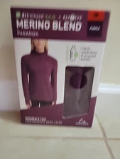 PARADOX Merino Blend NWT Women's Purple Top Performance Base Layer:  M