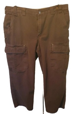 Duluth Trading Co. Canvas  Carpenter Cargo Work Pants Brown Men s Size 42x30