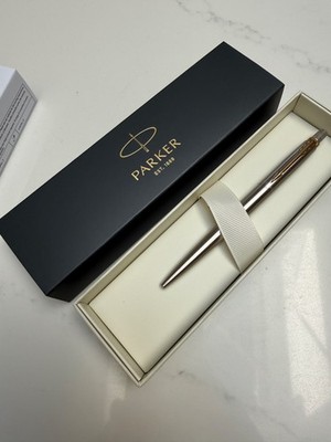 Parker Jotter Edelstahl Goldrand Kugelschreiber - Neu Geschenk verpackt
