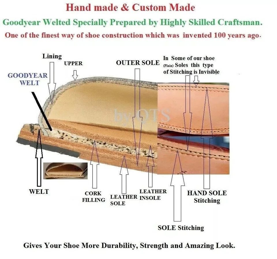 Zapatos de cuero negros hechos a mano formales sin cordones mocasines de vestir zapatos sin cordones para hombre Foto 3 de 4