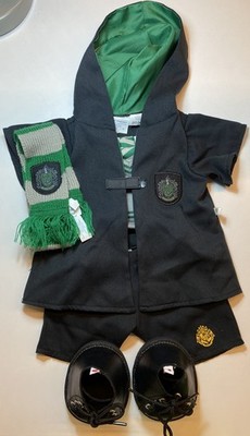 Build A Bear Harry Potter Slytherin Hausmantel mit Kapuze Schule Zauberer Schal Outfit