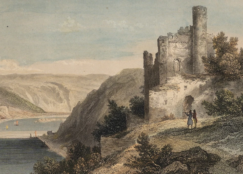 WINKLES (*1801) nach FROMMEL (*1789), "Die Maus", Burg Maus, Sst. Romantik - Bild 3 von 4