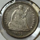 1871 H10c Seated Liberty Half Dime ** Q4589