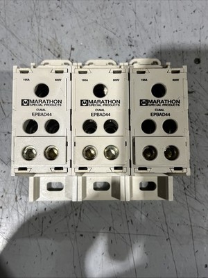  Marathon Special Products EPBAD44 Power Distribution Block 3 Pole, Used 
