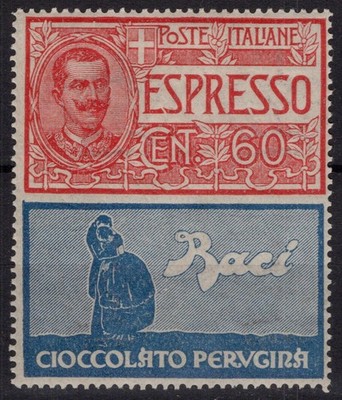 KINGDOM OF ITALY 1924 ADVERTISING 60 C. PERUGINA N.21 G.I MNH** CENTERED
