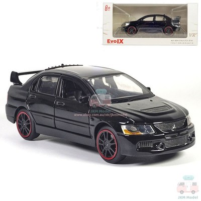 1/32 Mitsubishi Evolution 9 Model Car Diecast Vehicle Collection Kids Gift Black