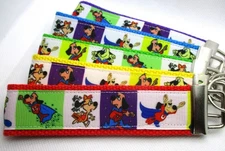 Underdog Ribbon on Strong Webbing Key Fob Keychain Wristlet Scooby Cartoon Dog