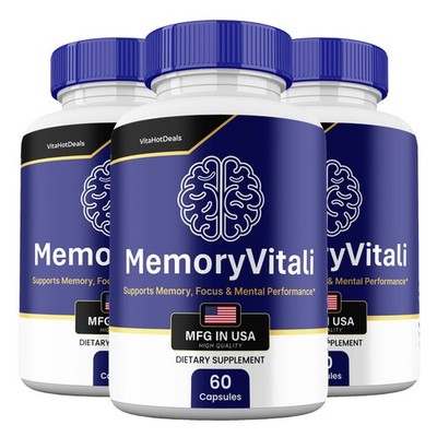MemoryVitali Capsules, Max Strength, Memory Vitali Brain Support (3 pack)