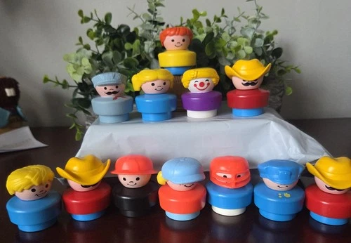 Vintage 1990's Fisher Price Chunky Little People Lot  - Set of 12