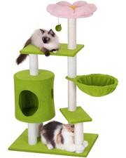 Aechonow 41.2'' Flower Cat Tree with 3 Scratching Posts, Small Cat Tower Cute...