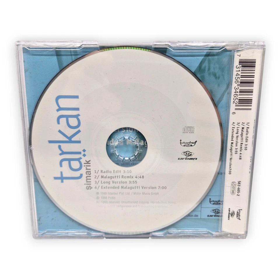 Tarkan Simarik CD Maxi Single 1999 Radio Edit Malagutti Remix Long Version Disk - Bild 2 von 4
