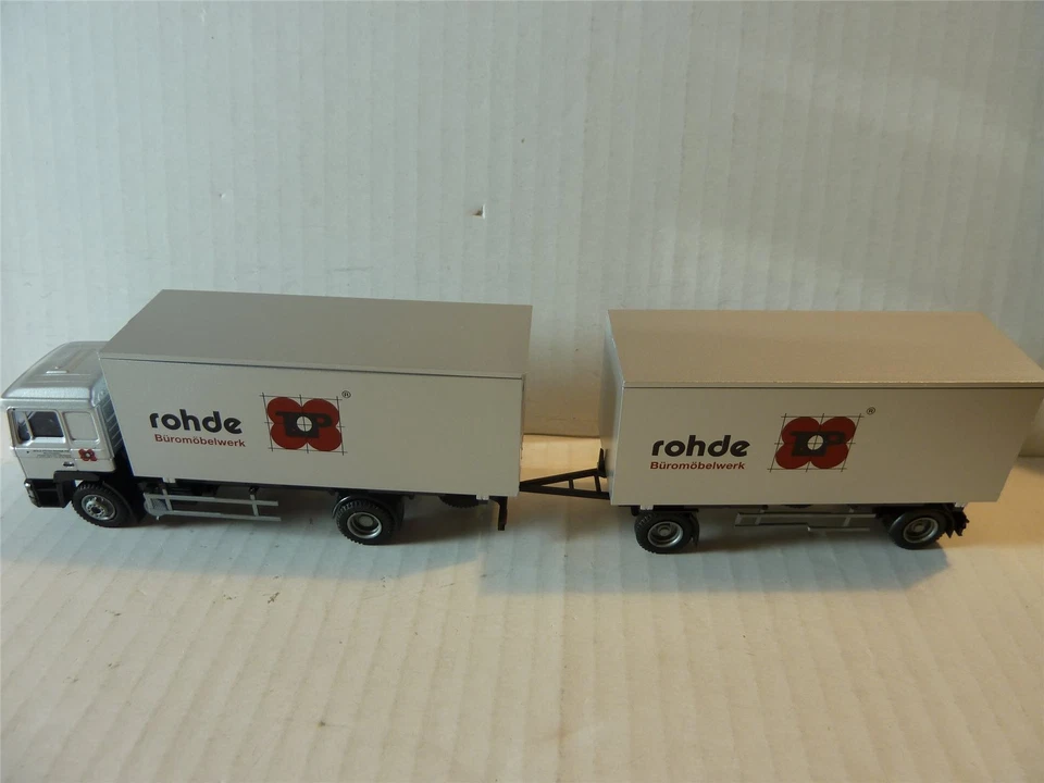 MAN TRUCK 1/87 F90 rimorchio KHZ "Rohde" argento camion HO AWM 5512.61 MERCE ... - Immagine 3 di 4