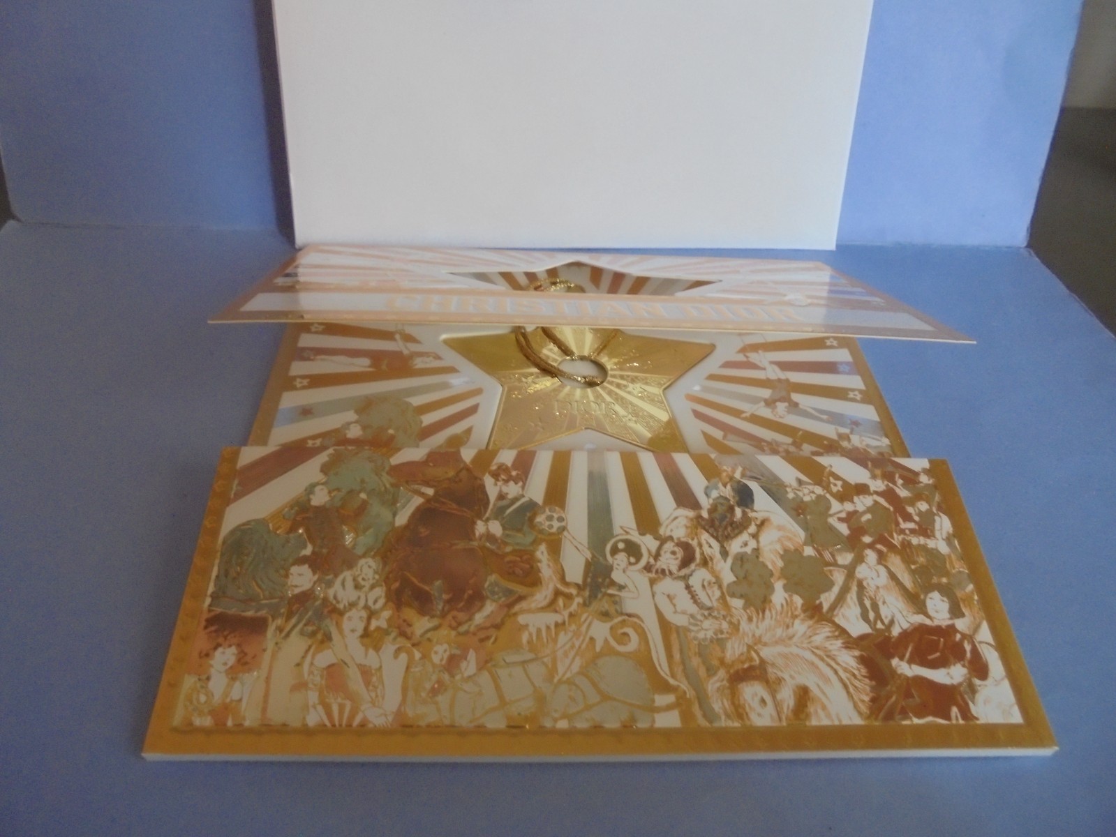 DIOR - CHRISTMAS CARD 2025 IN 3 PARTS - WITH GOLD STAR AND ENVELOPE -