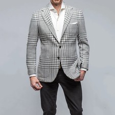 Men Single Breasted 2 Pieces Blazers Sets Jacket Pants Smart Banquet Business