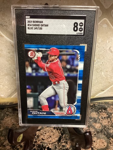 2019 Bowman - Shohei Ohtani #34 Blue /150 SGC 8 PAPER TOUGH TO GRADE