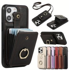 Accessorio custodia telefono iPhone 16 Pro Max in ecopelle nera - NUOVO