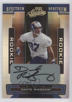 2005 Playoff Absolute Memorabilia 32/100 Dante Ridgeway #184 Rookie Auto RC z5w