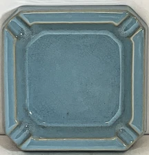 Vintage Ashtray Baby Blue Ceramic Cigar Heavy