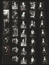 Orig Contact Photo Sheet & Negatives Bill Idol Kirk Douglas Lisa Hartman 1985