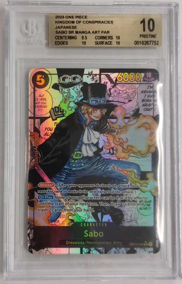 Sabo Manga Art SR OP04083 One Piece Kingdom of Conspiracies 2023 BGS 10 PRISTINE
