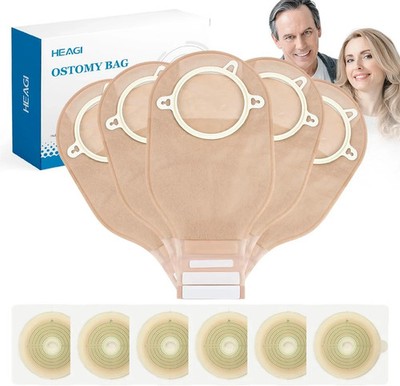 22 Pcs Ostomy Supplies Colostomy Bags 2-Piece COLOSTOMY BAGS  DRAINABLE  EXP. 28