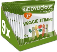 Kiddylicious Veggie Straws - Delicious Snacks for Kids - Suitable for 9+ Months