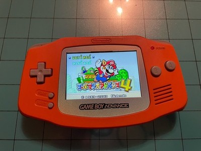 Gameboy Advance New IPS Screen V5 Mod Orange Shell Case GBA