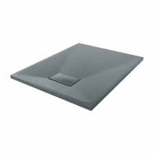 SMC Anthracite Shower Tray for Shower Enclosure Slate Stone Effect with Waste