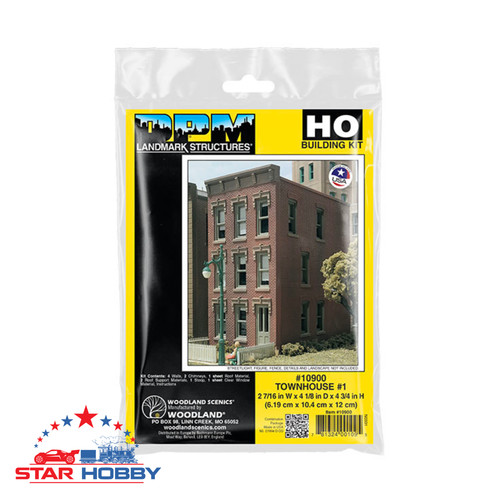 Woodland Scenics 10900 Townhouse #1 - Kit Escala HO DPM Landmark NUEVO | Zustand: New