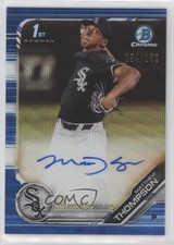 2019 Bowman Draft Chrome Pick Blue Wave Refractor Matt Thompson Matthew Auto 5j0