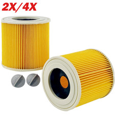 Image of 2/4 Pack Cartridge Filter for Karcher WD WD2 WD3 Series Wet & Dry Vacuum Cleaner