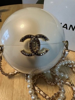Chanel VIP Limited Coco Mark Rhinestone Pearl Ball Chain Shoulder