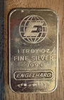 Engelhard 1 Troy Ounce 1 oz .999 Fine Silver Bar – Bullion Bar 1 oz 999 Silver