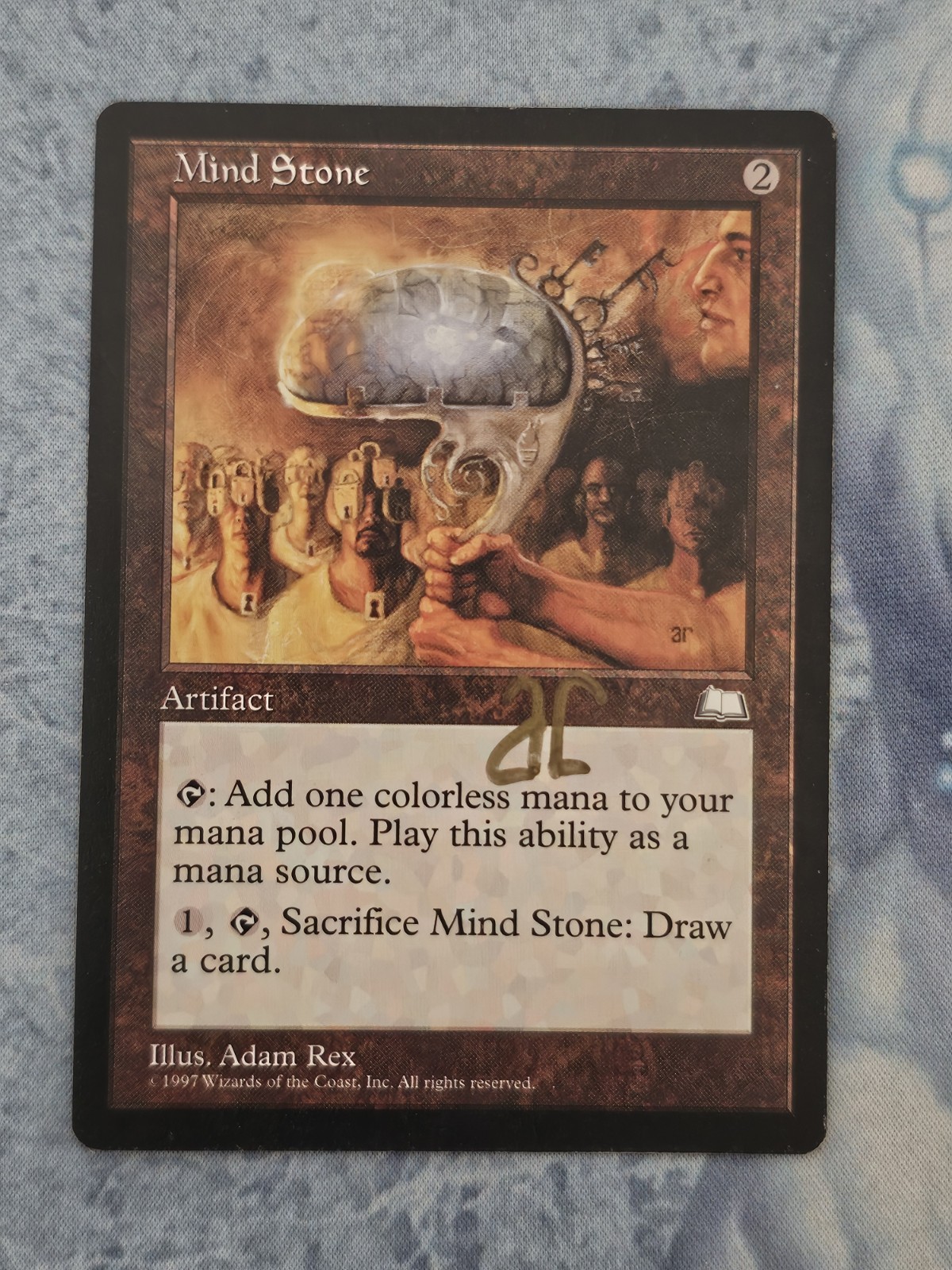 Mind Stone - Weatherlight - Magic the Gathering - Signed - Adam Rex