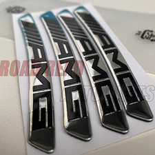 4pcs Chrome Black Sticker Decal For Amg Wheels Rim Emblem Badge Sport 4pcs Chrome Black Sticker Decal For Amg Wheels Rim Emblem Badge Sport