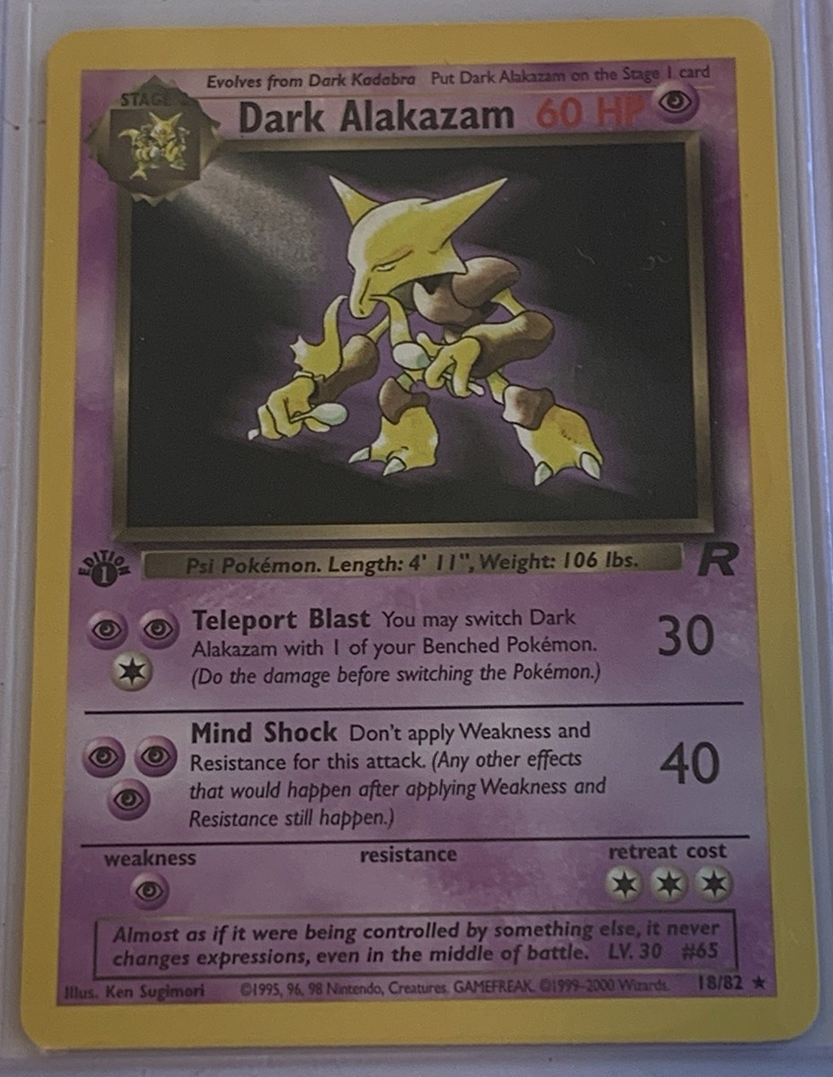 pokemon card dark alakazam 10 Stage 2 Dark Alakazam | Dex -