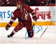 ADRIAN AUCOIN PHOENIX COYOTES 8X10 AUTOGRAPHED SIGNED PHOTO COA