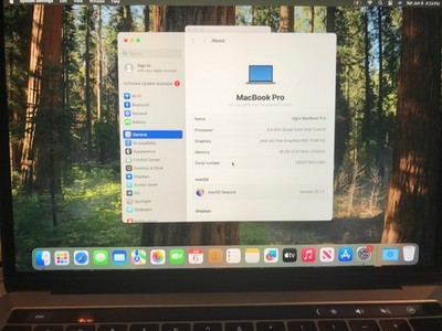 Apple MacBook Pro 13'' A1989 2019  i5 2.4Ghz 16GB 1TB Gray Service Battery #158
