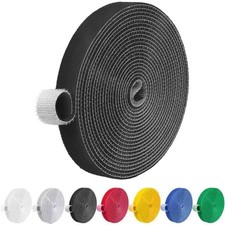 IFNOW 32FT Reusable Fastening Tape Cable Ties 0.4 Inches Width, Black