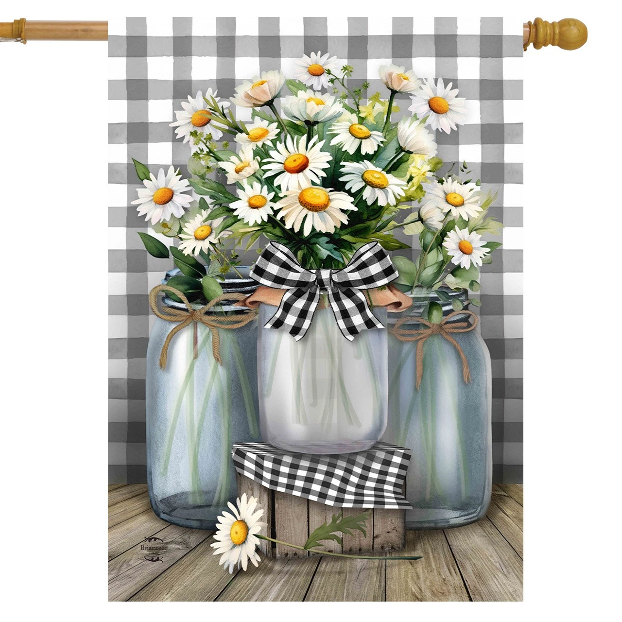 Briarwood Lane Farmhouse Jars Garden Flag