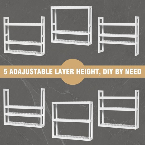 Verstellbares Schicht Badezimmerregal - Wandmontage Organizer - Bild 8 von 9