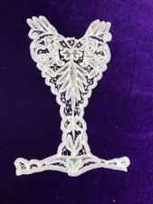 Ancien bavoir Battenberg Stomacher pour robe bobine dentelle victorienne poss plus ancien