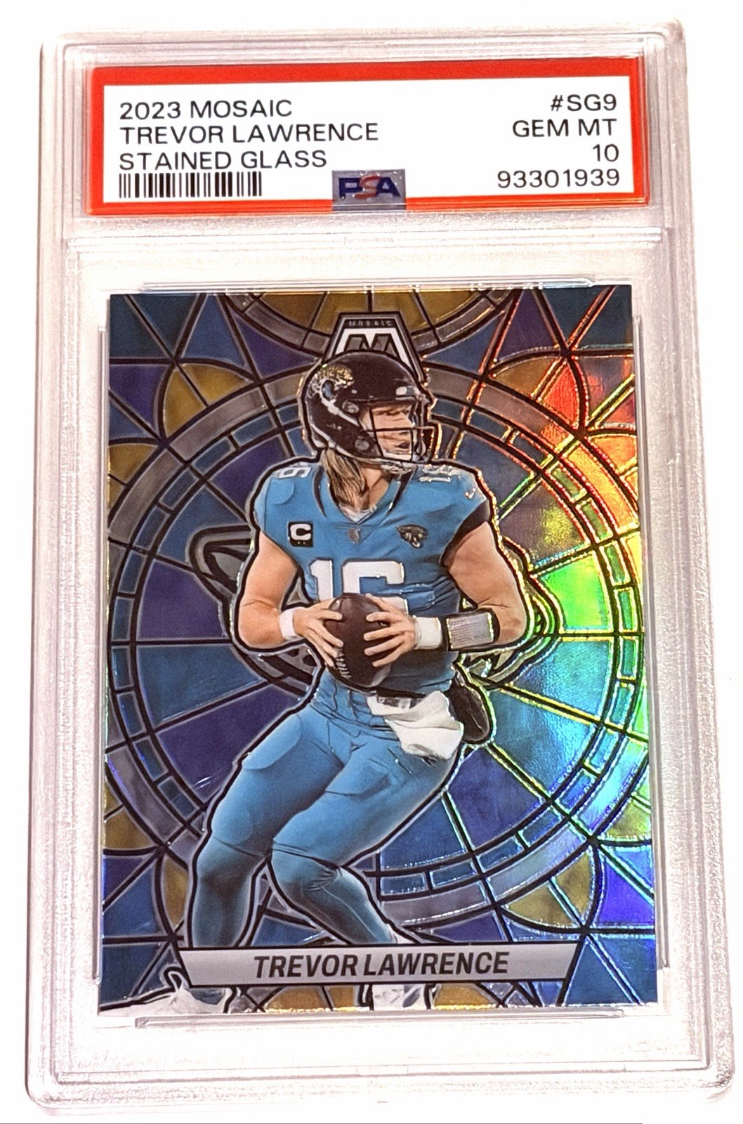 2023 Mosaic Stained Glass Jaguars Trevor Lawrence PSA 10 GEM MINT Case Hit