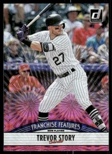 2019 Donruss Franchise Features Pink Firework #8 Trevor Story Bo Bichette -NM-MT