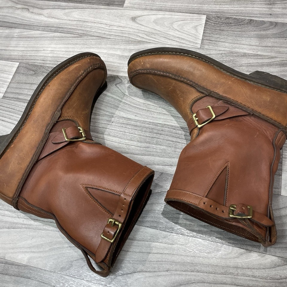 Bottes De Chasse Vintage Gokey Gro-Cord Homme - Taille US 12 D - Cuir Marron Anti-serpent - Occasion Très Bon état