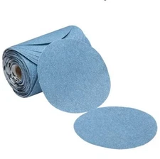 320 Grit 6 Inch Discs On a Roll PSA Blue Sticky Back Sanding Sand Paper 100 Pack