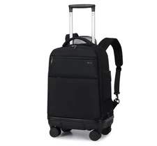 360° rotating Water Resistant Rolling Backpack  4 Removable Wheels, 18" Laptop